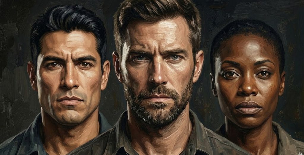 Veterans and first responders standing together, representing the community served by Reforge Psychiatry